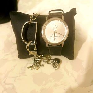 Vintage Equestrian Charm Bracelet and horse figure watch
